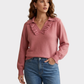 SHEIN Sweater con cuello plisado. Talla L