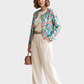 CHAQUETA Estampada flores. Talla L