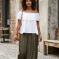 BASEMENT Blusa tipo campesina. Talla L