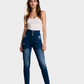 JEAN Pretina alta con botones. Talla 8/10