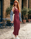 VESTIDO Largo acanalado. Talla S*