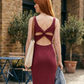 VESTIDO Largo acanalado. Talla S*