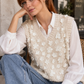 ZARA Chaleco tejido con aplicaciones. Talla M