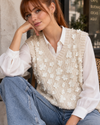 ZARA Chaleco tejido con aplicaciones. Talla M