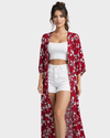 CÉNTRICA Kimono estampado flores. Talla L