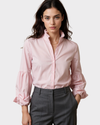 MIRA SMITH Blusa cuello alto cuello estructurado. Talla S