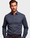 CAMISERÍA EUROPEA Camisa estampada mini print Slim fit. Talla 42*