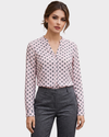 NAF NAF Blusa cuello mao estampada pepas. Talla M