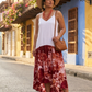 TENNIS Vestido largo con corte estampado. Talla L