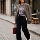 H&M Pantalón Suelto bota recta. Talla M