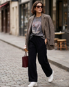 H&M Pantalón Suelto bota recta. Talla M
