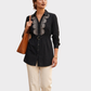 KENZO Blusa en popelina con bordado. Talla L