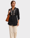 KENZO Blusa en popelina con bordado. Talla L