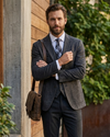 MASSIMO DUTTI Corbata preteñida a cuadros. Talla Única