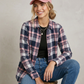 ABRIL Blusa a cuadros leñadora. Talla S