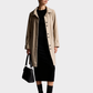 CHAQUETA Larga silueta tipo gabardina. Talla M