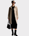 CHAQUETA Larga silueta tipo gabardina. Talla M