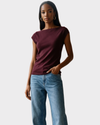 STRADIVARIUS Camiseta cuello bandeja. Talla S