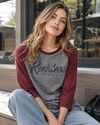 Y&R Camiseta manga ranglan estampada. Talla M