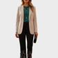 WORTHINGTON Pantalón en dril bordado. Talla 10 Americana