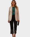 WORTHINGTON Pantalón en dril bordado. Talla 10 Americana