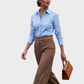 SOUTHLAND Pantalón bota recta con cinturón. Talla S
