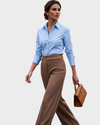 SOUTHLAND Pantalón bota recta con cinturón. Talla S