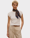 ZARA Camiseta en tela con textura. Talla S