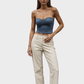 TOP En lycra strapless. talla S*
