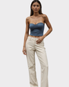 TOP En lycra strapless. talla S*