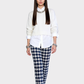 ZARA Pantalón básico tejido gallineto. Talla XS