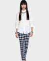 ZARA Pantalón básico tejido gallineto. Talla XS