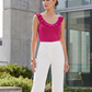SOFÍA VERGARA ( NUEVA ) Camiseta tejida con arandela. Talla S