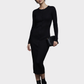 YOURBAN Vestido largo midi acanalado. Talla S