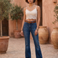 RAPSODIA Jean cinco bolsillos semi flare. Talla 2/4