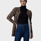 SHEIN Cárdigan en tela estampada animal print. Talla S