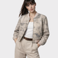 ZARA Chaqueta corta tipo bomber estampada. Talla L