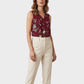 MANGO Blusa corta estampada. Talla XS