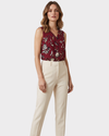 MANGO Blusa corta estampada. Talla XS