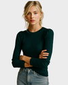 STRADIVARIUS Camiseta manga larga acanalada. Talla S