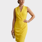 VESTIDO Cuello cruzado. Talla L