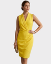 VESTIDO Cuello cruzado. Talla L