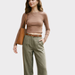 STRADIVARIUS Top básico en algodón. Talla XS