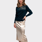 SOUTHLAND Sweater liviano con aplicación. Talla S