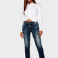 CHEVIGNON Jean cinco bolsillos con lavado. Talla 10