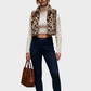 CHALECO Efecto pelos estampado animal Print. Talla XS*