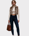 CHALECO Efecto pelos estampado animal Print. Talla XS*