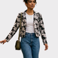 CANEL Chaqueta corta estampada flores. Talla L*