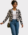 CANEL Chaqueta corta estampada flores. Talla L*