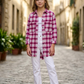 ZARA Blusa leñadora para niña. Talla 11-12